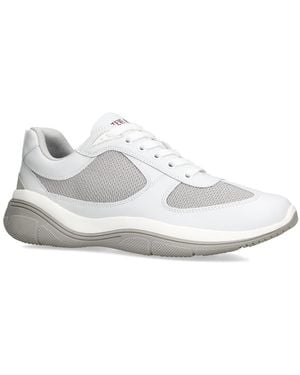 Steve Madden Leather Prevale Trainers - White