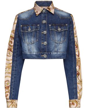 Philipp Plein Denim Jack New Baroque - Blauw