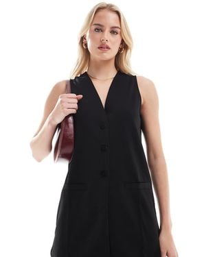 Vero Moda Longline Jersey Crepe Waistcoat Co-Ord - Black