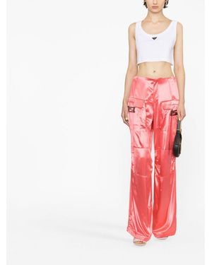 Fendi Viscose Trousers - Pink