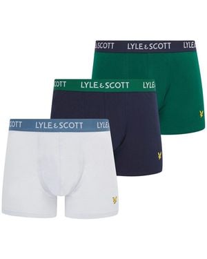 Lyle & Scott And Barclay 3Pk Trunks - Green