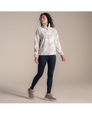 Craghoppers Ladies Reedmace National Trust Half Zip Fleece Top (Oyster) - Pink