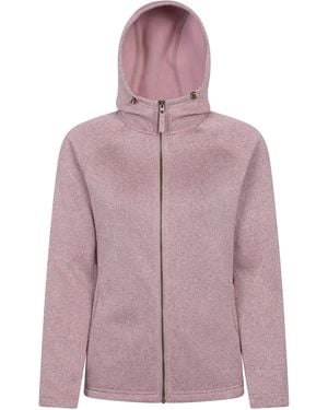 Mountain Warehouse 'Nevis Fleece Jacket With Pockets Full Zip Base Layer - Purple