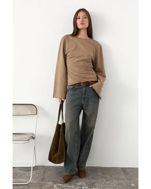 Grimelange Fitted Crew Neck T-Shirt - Natural