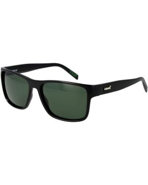 Levi's Accessoires ,Zwart ,Zwarte Herenzonnebril - Groen