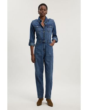 Karen Millen Denim Boiler Jumpsuit - Blue