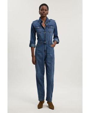 Karen Millen Denim Boiler Jumpsuit - Blue
