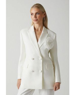 Coast Corsage Double Breasted Bridal Blazer - White