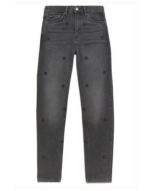 Marks & Spencer Boyfriend Star Ankle Grazer Jeans - Grey