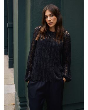 Baukjen Coline Recycled Lace Sheer Top - Blue