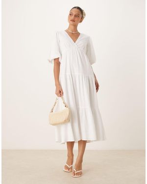 Nobody's Child Roselena Tiered Midi Dress - Natural