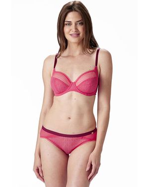Pretty Polly Delicate Lace Balconette Bra - Pink