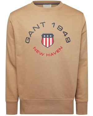 GANT Graph Crewneck - Brown