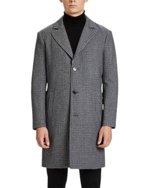 Tom Tailor Trench Over Coat Wool Winter Long Jacket Formal Office Outwear - Grey