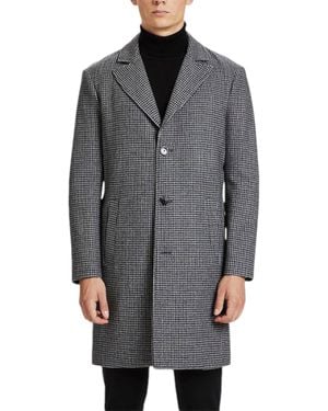 Tom Tailor Trench Over Coat Wool Winter Long Jacket Formal Office Outwear - Grey