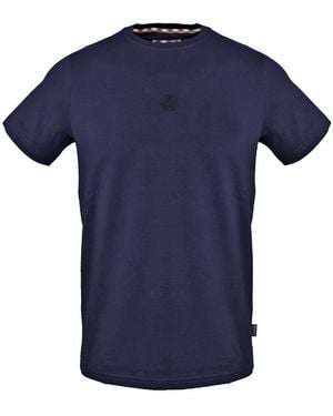 Aquascutum Crew Neck Short Sleeve Jersey T-Shirt - Blue