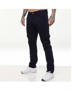 Enzo Cargo Combat Chinos - Blue