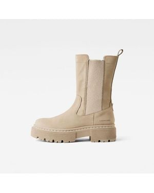 G-Star G-Star Raw Kafey Platform High Chelsea Nubuck Boots - White