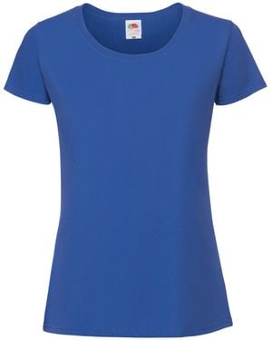 Fruit Of The Loom Ladies Ringspun Premium T-Shirt (Cobalt) - Blue