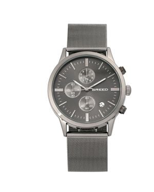 Breed Espinosa Chronograph Mesh-Bracelet Watch W/ Date - Grey