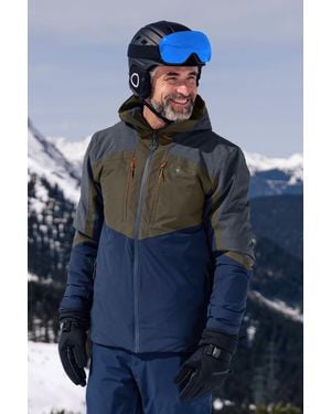 Mountain Warehouse 'Anton' Padded Ski Jacket Waterproof Breathable Warm Winter Coat - Blue