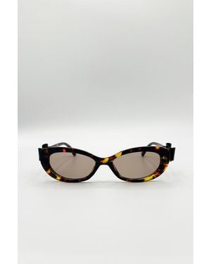 SVNX Bow Side Detail Sunglasses - Brown