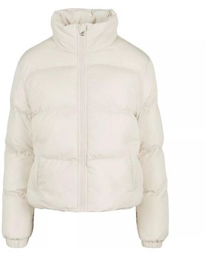 Urban Classics Peached Kort Pufferjack (Wit Zand)