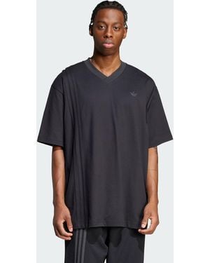 adidas Front 3-Stripes Tee - Black