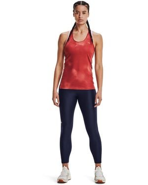 Under Armour Heatgear No Slip Waistband Ankle Leggings - Red