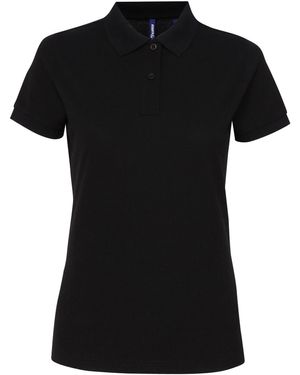Asquith & Fox Ladies Short Sleeve Performance Blend Polo Shirt - Black