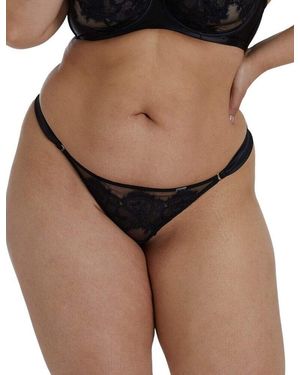 Playful Promises Ppcct3183 Anneliese Curve Brazilian Thong - Black