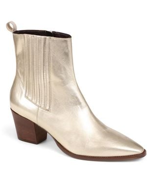 Jones Bootmaker Lizia Heeled Leather Ankle Boots - Natural