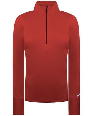 Brooks Dash 1/2 Zip Running Top - Red