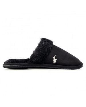 Ralph Lauren Summit Scuff Ii Slippers - Black
