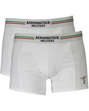 Aeronautica Militare White Cotton Underwear - Grey