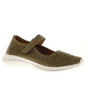 Platino Comfort Shoes Dalia Touch Fastening Khaki - Black