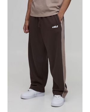 BoohooMAN Balloon Fit Washed Panelled Joggers - Black