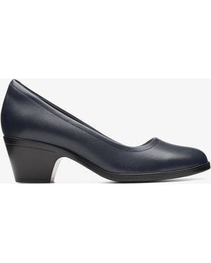 Clarks Emily 2 Ruby Leather Shoes - Blue