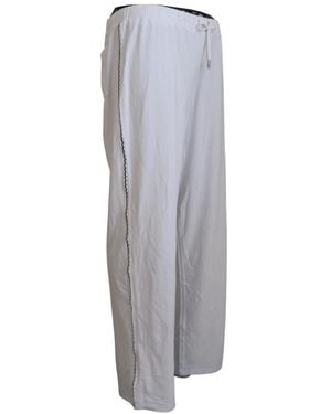 John Galliano Cotton Logo Loose Trousers - Grey