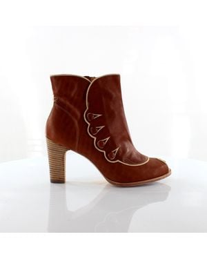Timberland Boot Compant Marge Peep Toe Bootie Heel Boots 25683 - Brown