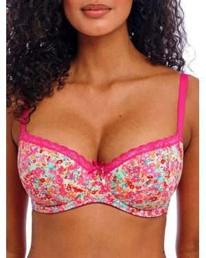 Freya Flirt Padded Half Cup Bra - Red