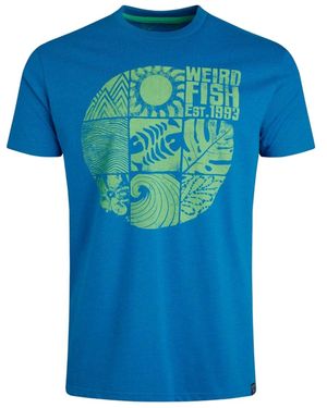 Weird Fish Summer Sector Graphic T-Shirt (Lagoon) - Blue