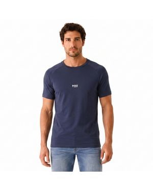BOSS Short Sleeve Cotton T-Shirt 50517970 - Blue
