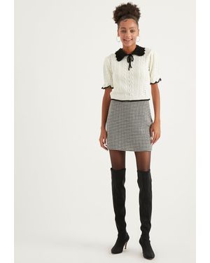 Herita Minirok Met Patroon - Naturel