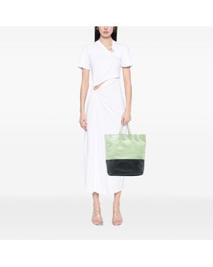 Celine Pre-Owned Bicolour Leather Vertical Cabas Tote - Green
