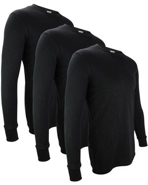 THMO 3 Pack Thermal Underwear Top - Black