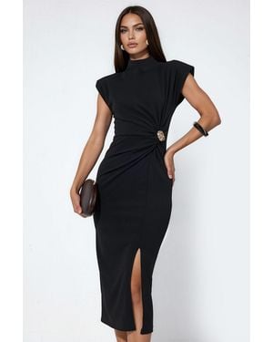 Busem Elastane Midi Dress - Black