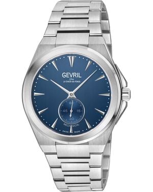 Gevril Montauk 'S316L Stainless Steel Case, Dial, 316L Bracelet Watch - Blue