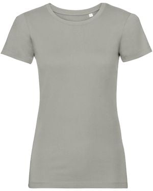 Russell Ladies Organic Short-Sleeved T-Shirt Cotton - Grey