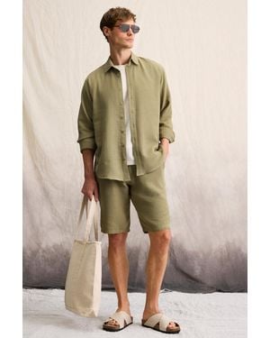 Grimelange Slim Fit Chino Shorts - Green